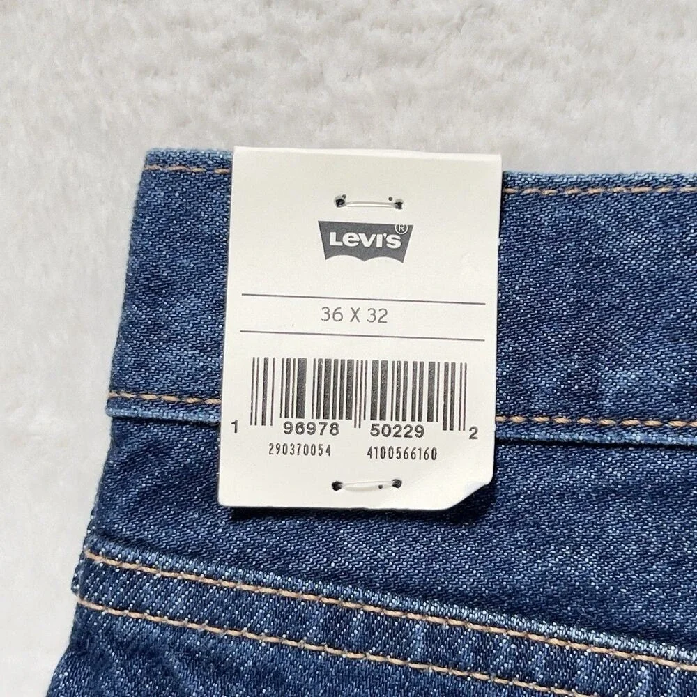 Levis Premium 568 Stay Loose Jeans Mens Sz 36x32 Blue Denim 100% Cotton